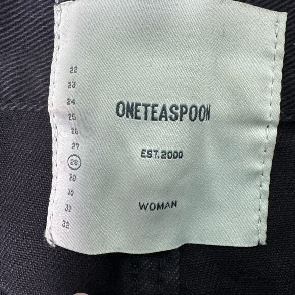 One Teaspoon 2020 Denim Mini Skirt Black Oak Women’s Size 28 Jean‎ 4474 - Picture 8 of 8